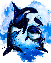 Cargar imagen en el visor de la galería, Pintar por números - Grandes orcas