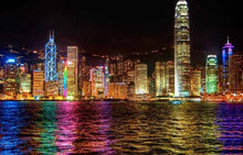 Cargar imagen en el visor de la galería, Pintar por números - Hong Kong por la noche