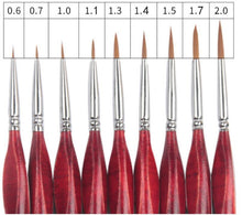 Cargar imagen en el visor de la galería, Set de 9 pinceles de alta calidad de madera roja