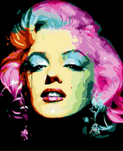 Pintar por números - Marilyn Monroe Cabello Rosa