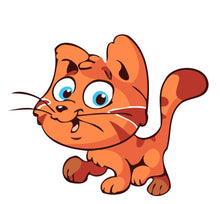 Cargar imagen en el visor de la galería, Pintar por números niños - Gato naranja 2