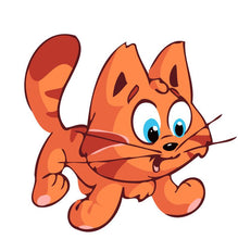 Cargar imagen en el visor de la galería, Pintar por números niños - Gato naranja