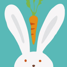 Cargar imagen en el visor de la galería, Pintar por números niños - Conejo y zanahoria en el aire