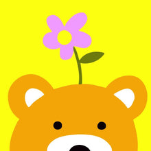 Cargar imagen en el visor de la galería, Pintar por números niños - Oso y flor