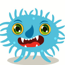 Cargar imagen en el visor de la galería, Pintar por números niños - Pequeño monstruo azul redondo