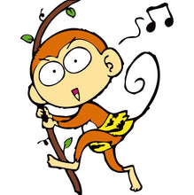 Cargar imagen en el visor de la galería, Pintar por números niños - Mono en liana