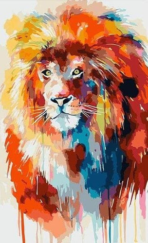 Pintar Por Números - Acuarela León - Figuredart - Animales Leones