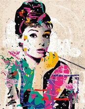 Cargar imagen en el visor de la galería, Pintar Por Números - Audrey - Figuredart - Pop Art Retrato