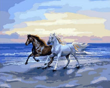 Cargar imagen en el visor de la galería, Pintar Por Números - Caballos En La Playa - Figuredart - Animales Caballos