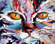 Cargar imagen en el visor de la galería, Pintar Por Números - Cabeza Gato Abstracto - Figuredart - Animales Gatos