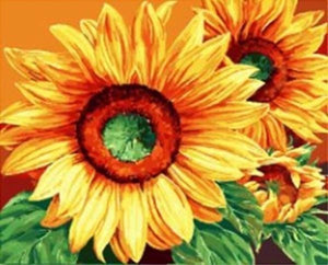 Pintar Por Números - Girasol Grande - Figuredart - Flores