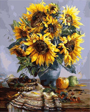 Cargar imagen en el visor de la galería, Pintar Por Números - Girasoles En Jarrón - Figuredart - Flores