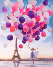 Cargar imagen en el visor de la galería, Pintar Por Números - Globos En La Torre Eiffel - Figuredart - Ciudades Novedades Romanticismo