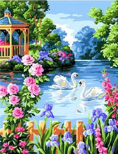 Cargar imagen en el visor de la galería, Pintar Por Números - Lago Del Cisne - Figuredart - Animales Paisajes