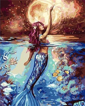 Cargar imagen en el visor de la galería, Pintar Por Números - Luz De La Luna De La Sirena - Figuredart - Peces