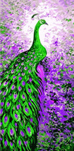 Cargar imagen en el visor de la galería, Pintar Por Números - Pavo Real Púrpura Verde - Figuredart - Animales Pavo Real