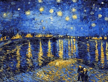 Cargar imagen en el visor de la galería, Pintar Por Números - Rio Bajo Las Estrellas - Figuredart - Paisajes