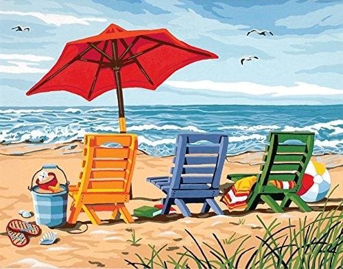 Pintar Por Números - Sillas De Playa - Figuredart - Paisajes