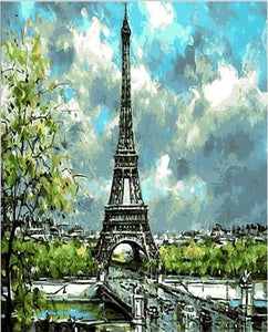 Pintar Por Números - Torre Eiffel Primavera - Figuredart - Ciudades