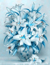 Cargar imagen en el visor de la galería, Punto De Cruz Diamante - Punto De Cruz Diamante - Azules - Figuredart - Flores Punto De Cruz Diamante Flores