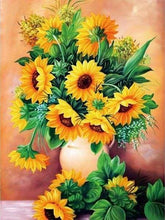 Cargar imagen en el visor de la galería, Punto De Cruz Diamante - Punto De Cruz Diamante - Girasoles Florero - Figuredart - Flores Punto De Cruz Diamante Flores