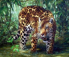 Cargar imagen en el visor de la galería, Punto De Cruz Diamante - Punto De Cruz Diamante - Leopardo En La Selva - Figuredart - Leopardos Mascotas Punto De Cruz Diamante Animales