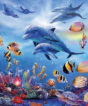 Cargar imagen en el visor de la galería, Punto De Cruz Diamante - Punto De Cruz Diamante - Los Delfines Y El Mar - Figuredart - Delfines Mascotas Punto De Cruz Diamante Animales