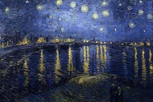 Cargar imagen en el visor de la galería, Punto De Cruz Diamante - Punto De Cruz Diamante - Noche Estrellada De Van Gogh Sobre El Ródano - Figuredart - Obras De Arte Punto De Cruz