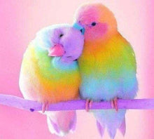 Cargar imagen en el visor de la galería, Punto De Cruz Diamante - Punto De Cruz Diamante - Pareja De Loros - Figuredart - Loros Mascotas Punto De Cruz Diamante Animales Pájaros