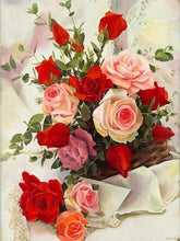 Cargar imagen en el visor de la galería, Punto De Cruz Diamante - Punto De Cruz Diamante - Rosas Composición - Figuredart - Flores Punto De Cruz Diamante Flores