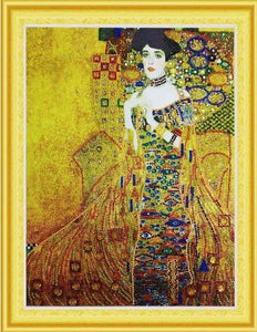 Punto De Cruz Diamante - Punto De Cruz Diamante - Sra. Bauer De Klimt - Figuredart - Obras De Arte Punto De Cruz Diamante Reproducción De