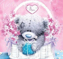 Cargar imagen en el visor de la galería, Punto De Cruz Diamante - Punto De Cruz Diamante - Teddy En Su Carrito - Figuredart - Punto De Cruz Diamante Romanticismo Romántico