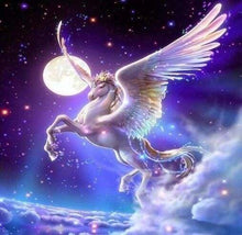 Cargar imagen en el visor de la galería, Punto De Cruz Diamante - Punto De Cruz Diamante - Unicornio Y Luna - Figuredart - Mascotas Paisajes Punto De Cruz Diamante Animales Punto De
